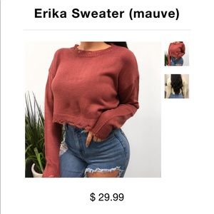 Erica cropped Sweater/shirt